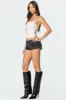 Betty Lace Up Faux Leather Corset sold by Edikted