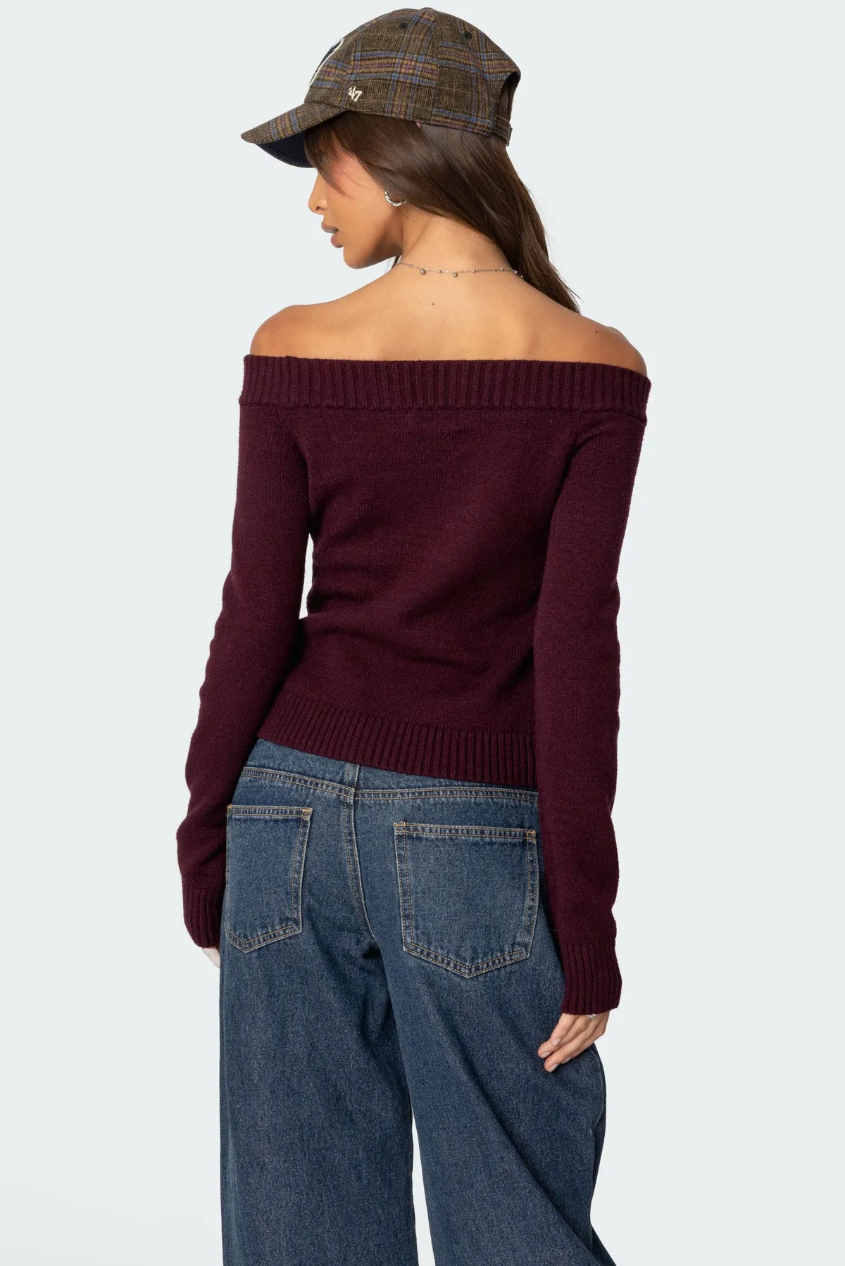 Elona Off Shoulder Knit Top sold by Edikted product image thumbnail 5