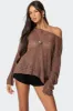 Bri Oversized Boat Neck Sweater sold by Edikted