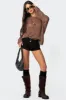 Bri Oversized Boat Neck Sweater sold by Edikted