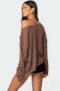 Bri Oversized Boat Neck Sweater sold by Edikted