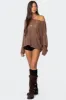 Bri Oversized Boat Neck Sweater sold by Edikted