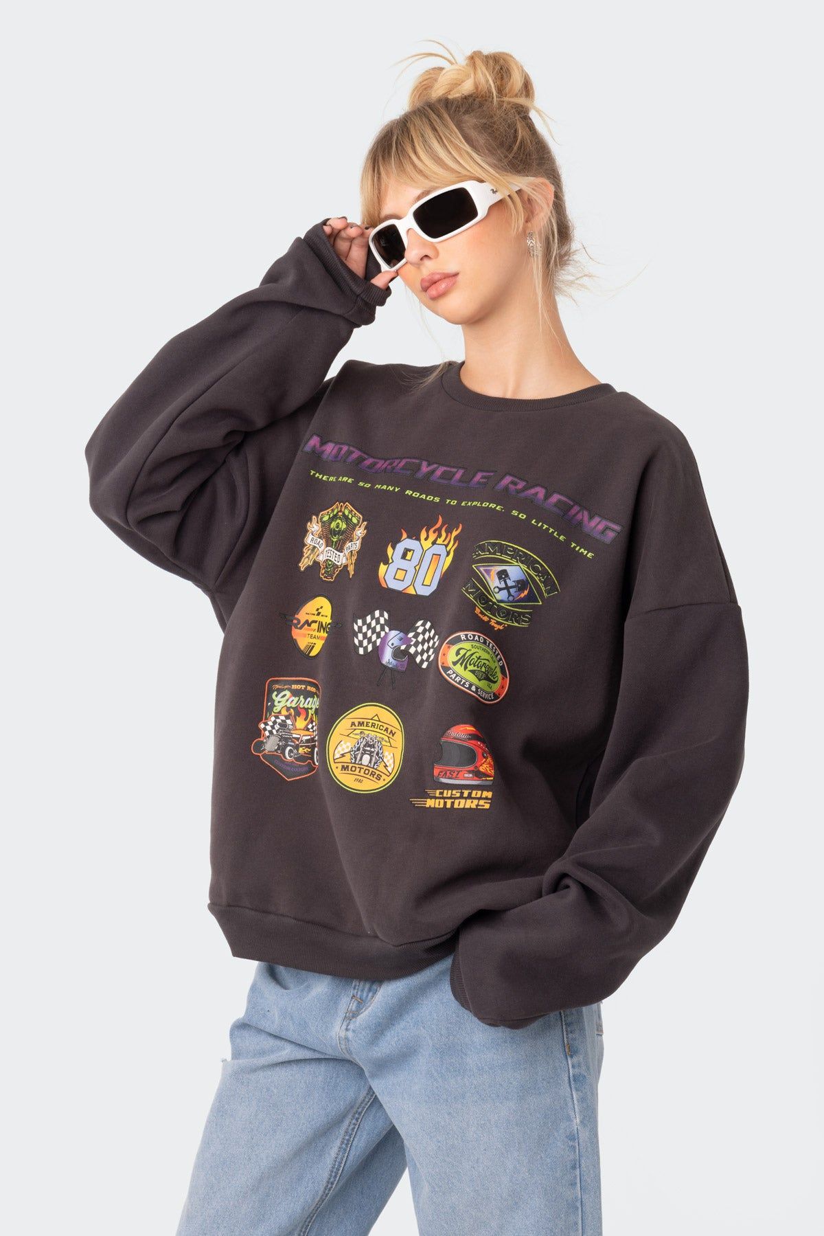 Motorcycle Sweatshirt sold by Edikted product image thumbnail 3