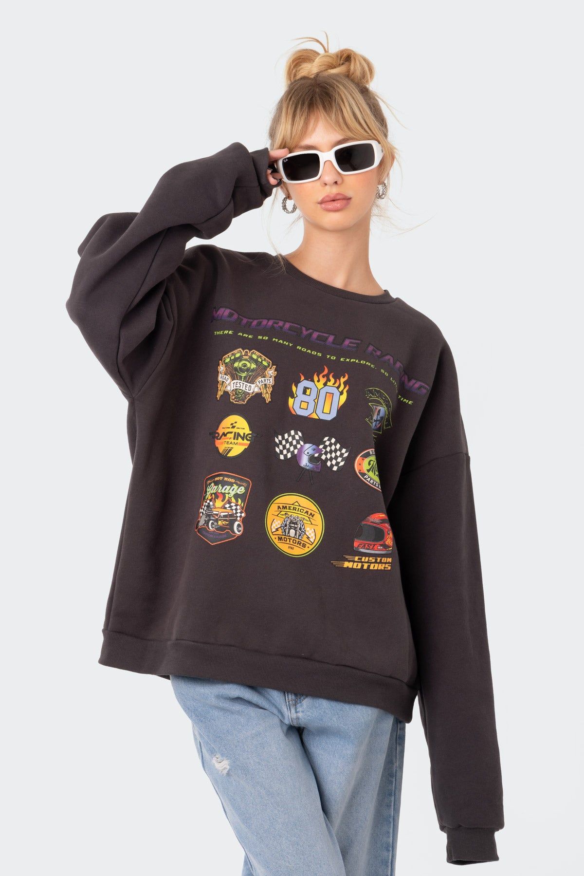 Motorcycle Sweatshirt sold by Edikted