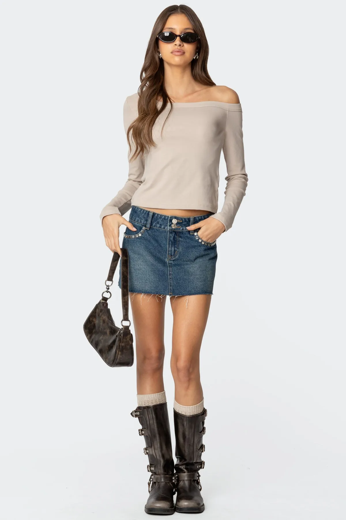 Adelaine Asymmetric Top sold by Edikted