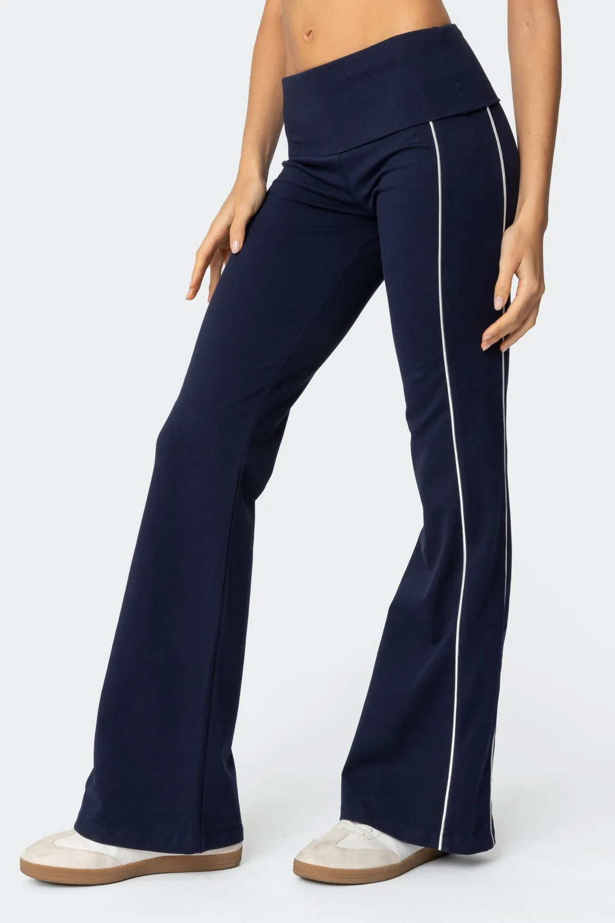 Livie Fold Over Flared Leggings sold by Edikted product image thumbnail 3