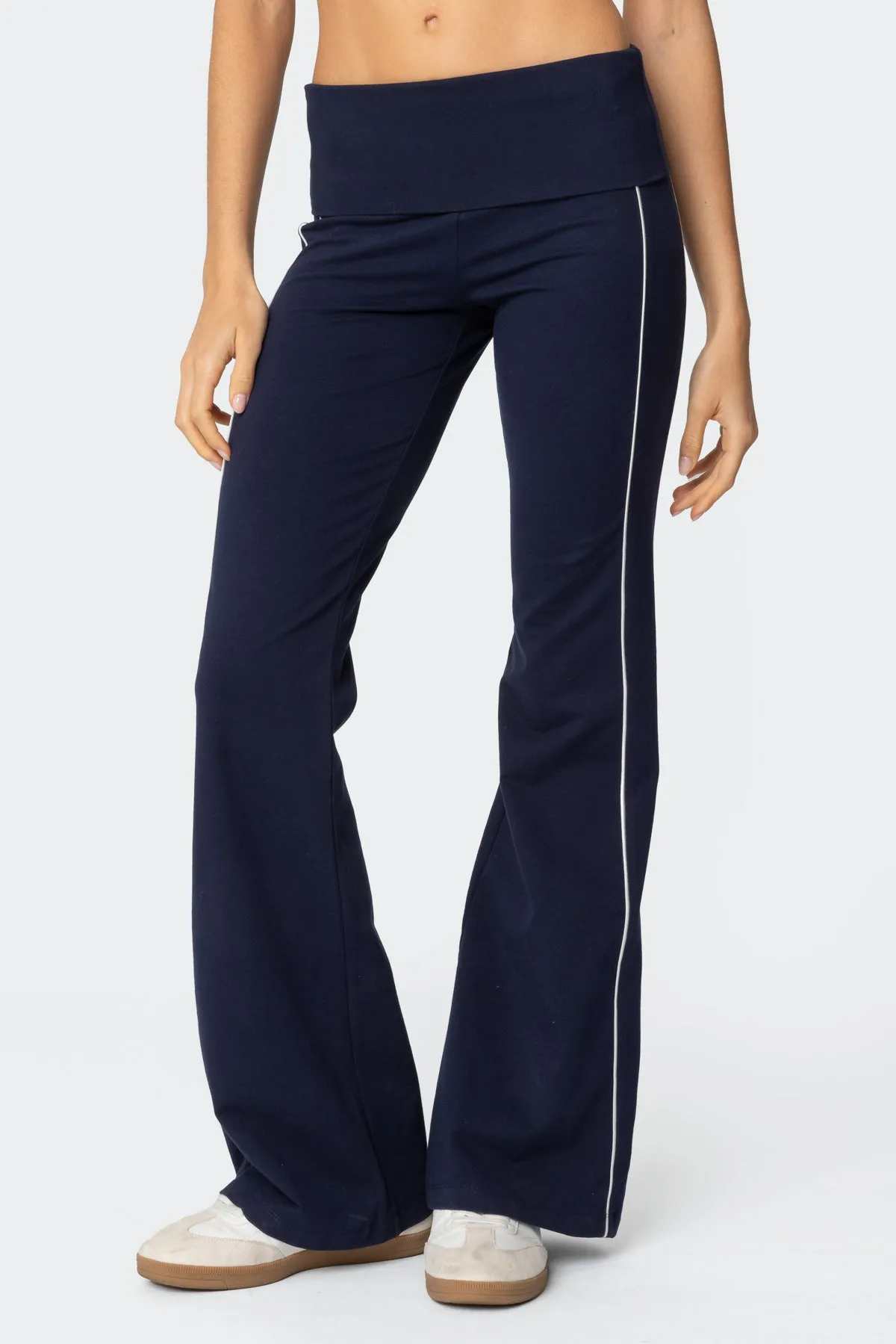 Livie Fold Over Flared Leggings sold by Edikted product image thumbnail 2