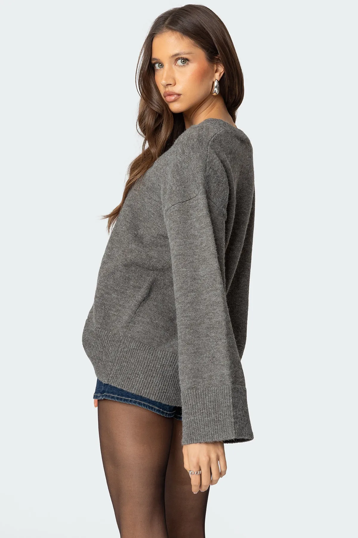 Montana Oversized Button Sweater sold by Edikted product image thumbnail 4