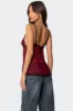 Maude Tie Front Sheer Lace Top sold by Edikted