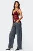 Maude Tie Front Sheer Lace Top sold by Edikted