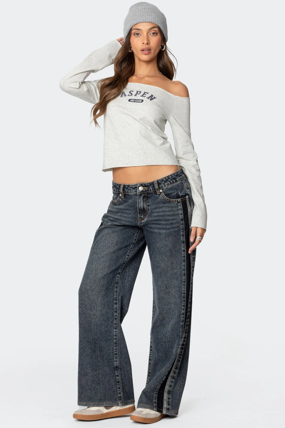 Aspen Ski Club Off Shoulder Top sold by Edikted product image thumbnail 2