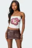 Wild Blossom Lace Up Mesh Corset sold by Edikted
