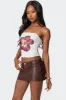 Wild Blossom Lace Up Mesh Corset sold by Edikted