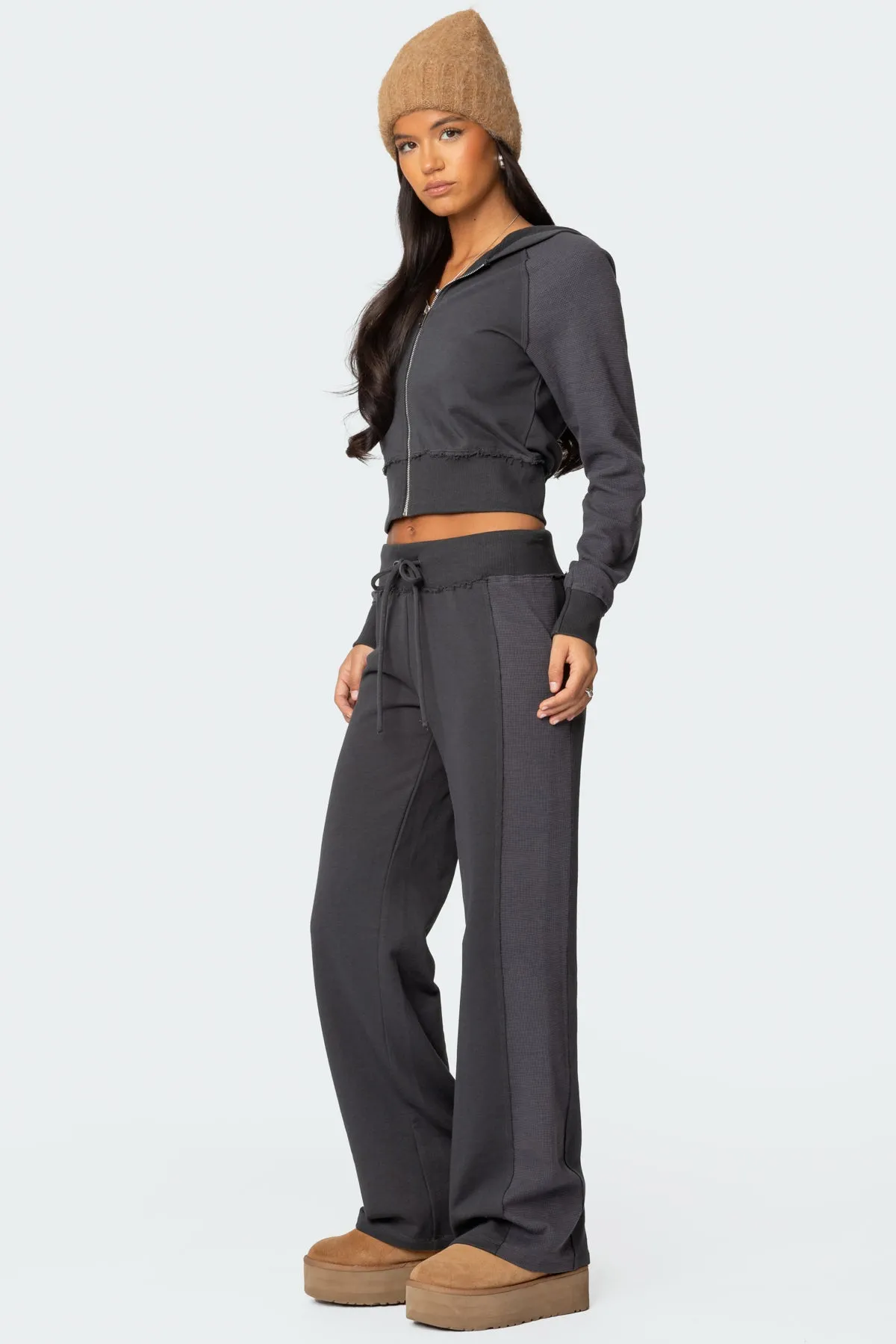 Chandler Waffle Sweatpants sold by Edikted product image thumbnail 3