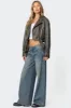 Washed Faux Leather Jacket sold by Edikted