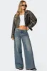 Washed Faux Leather Jacket sold by Edikted