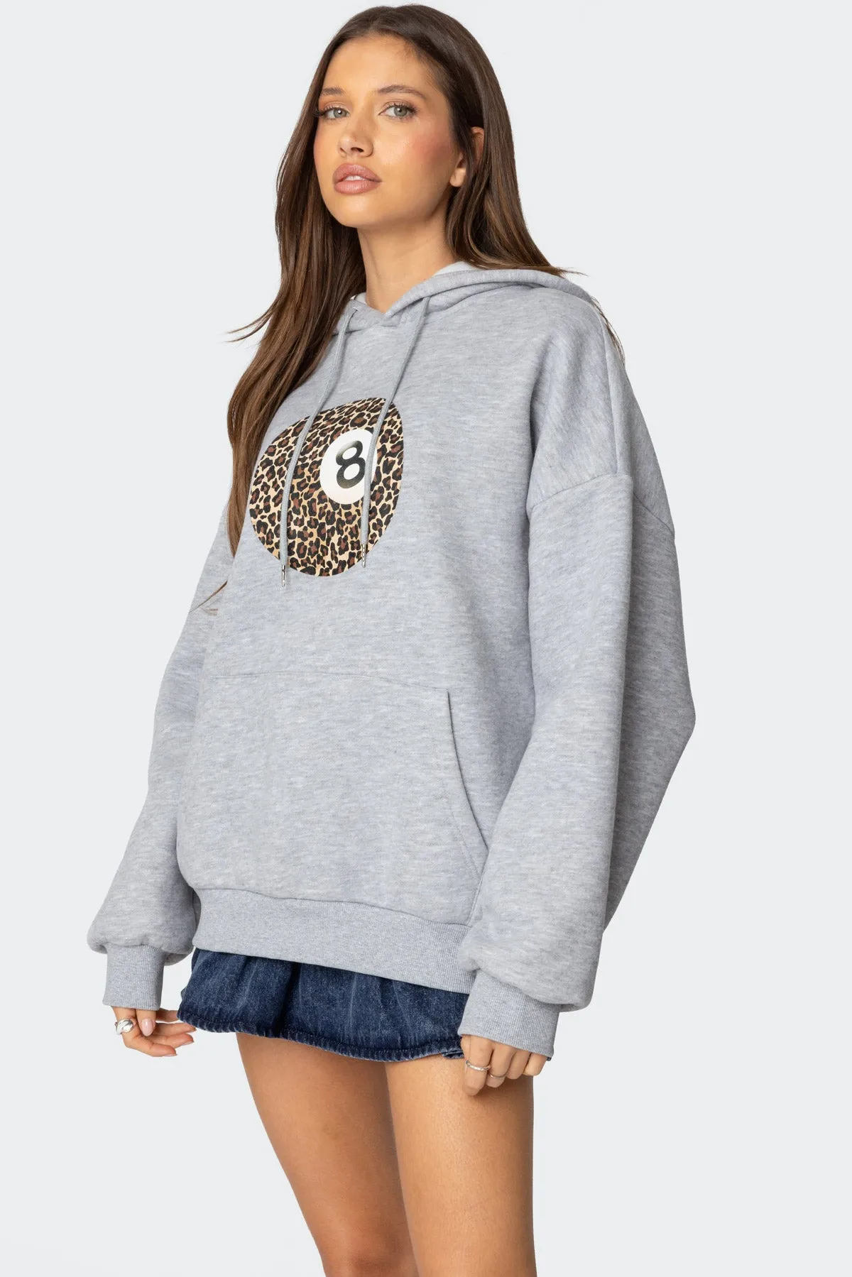 Leopard 8 Oversized Hoodie sold by Edikted product image thumbnail 3