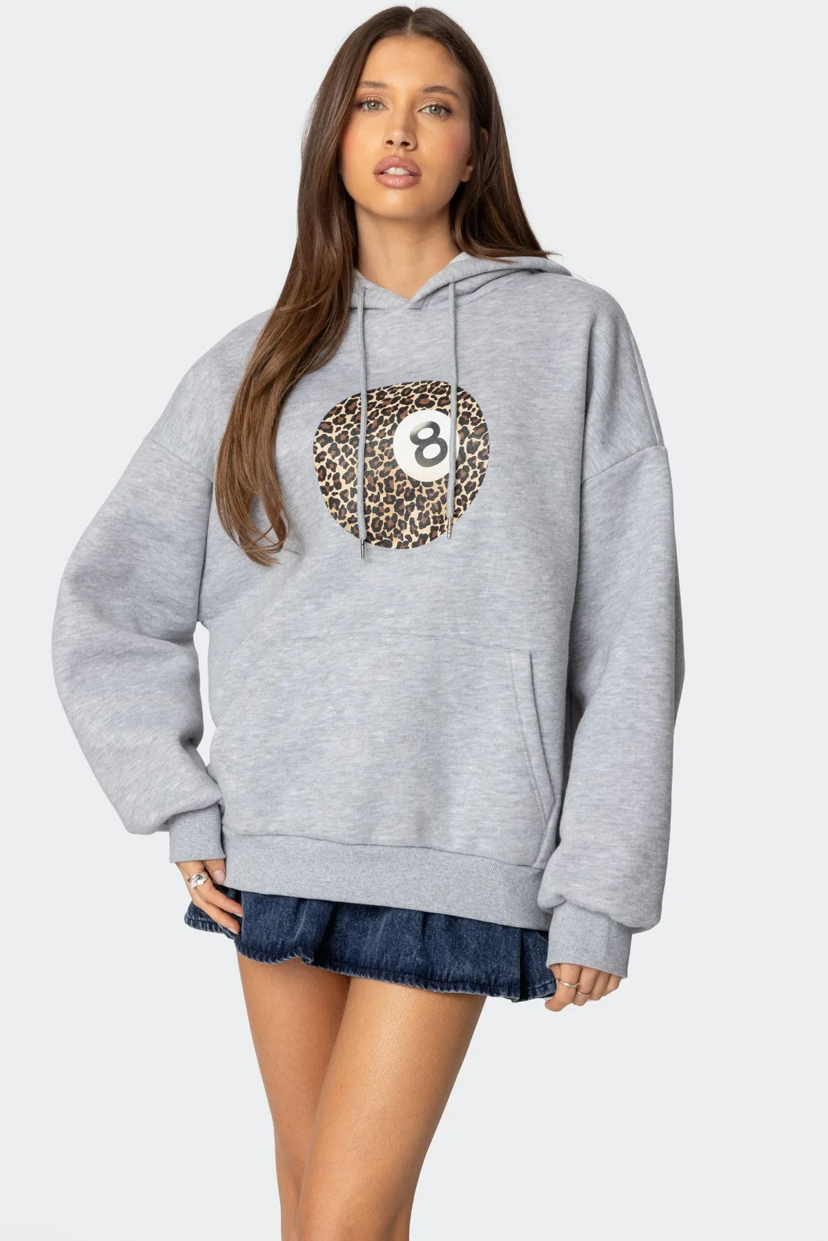 Leopard 8 Oversized Hoodie sold by Edikted