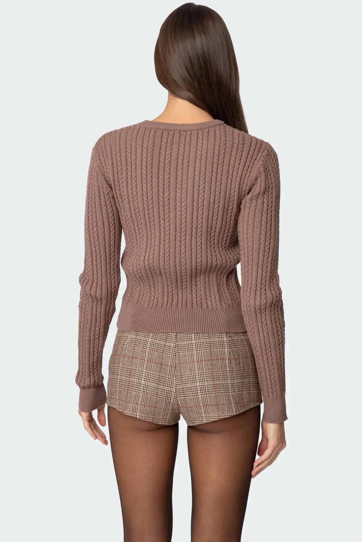 Beverly Bow Cable Knit Sweater sold by Edikted product image thumbnail 5