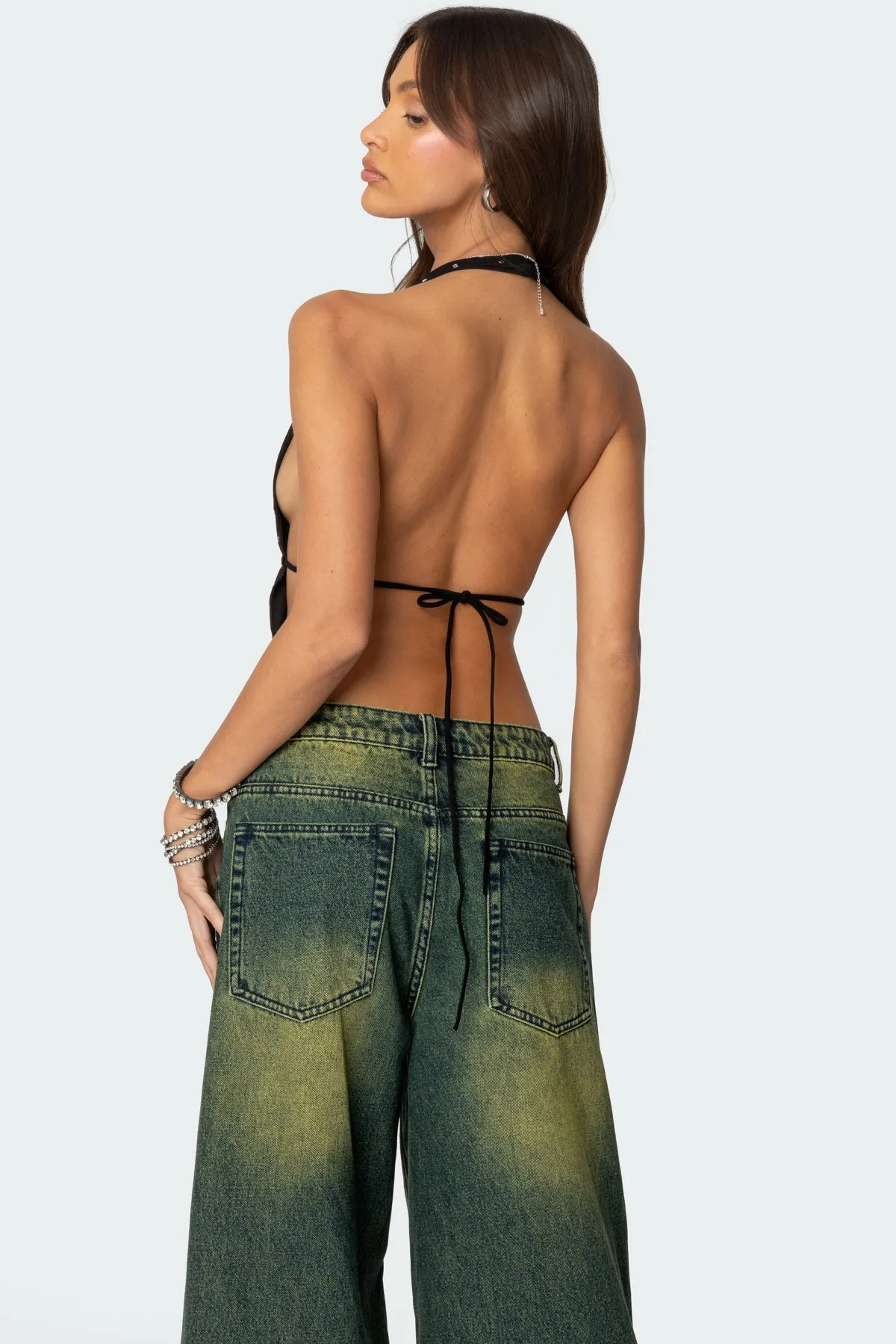 Studded Open Back Halter Top sold by Edikted product image thumbnail 5