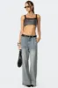 Rhinestone Ribbed Crop Top sold by Edikted