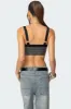 Rhinestone Ribbed Crop Top sold by Edikted