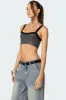 Rhinestone Ribbed Crop Top sold by Edikted
