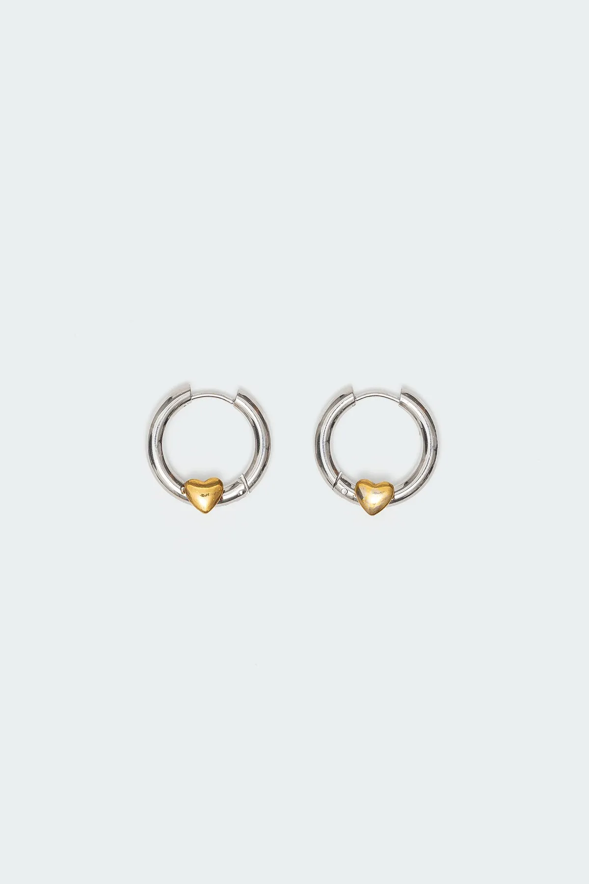 Golden Heart Hoop Earrings sold by Edikted