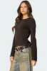 Distressed Ribbed Knit Sweater sold by Edikted