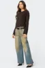 Distressed Ribbed Knit Sweater sold by Edikted