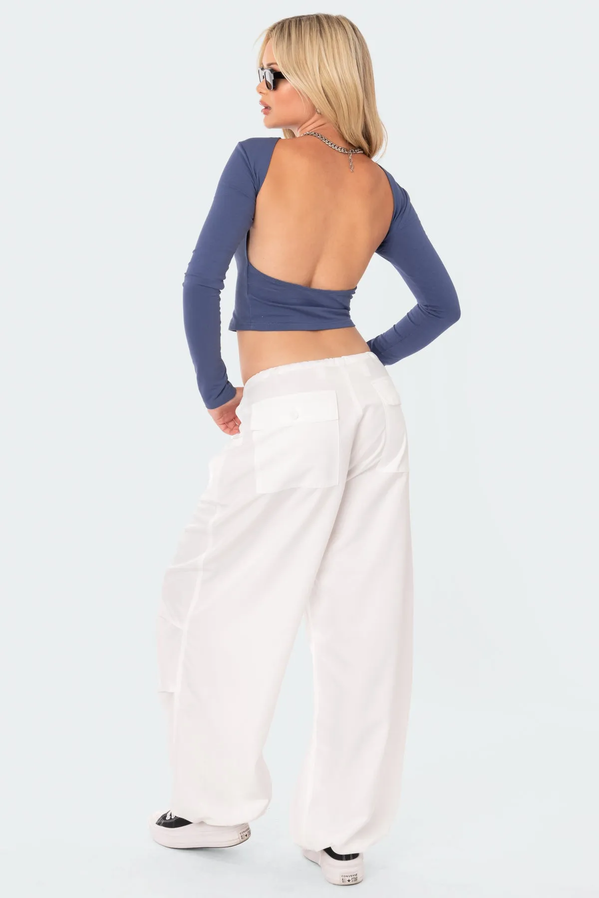 Parker Nylon Cargo Pants sold by Edikted product image thumbnail 4