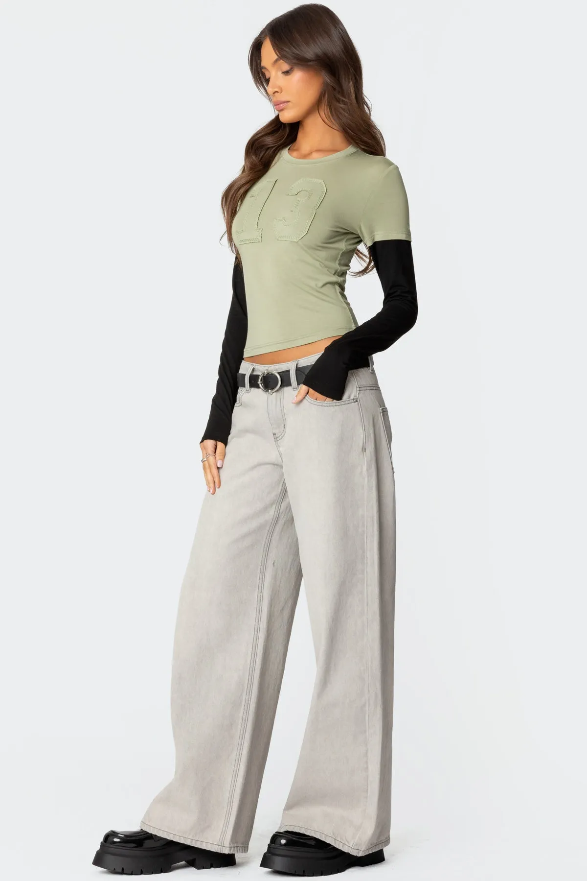 Casey Low Rise Baggy Jeans sold by Edikted product image thumbnail 3