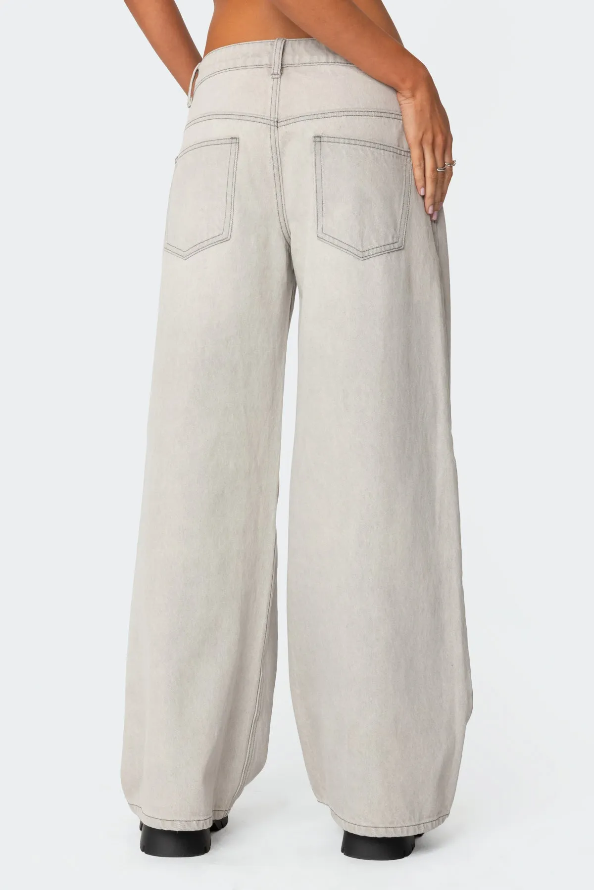 Casey Low Rise Baggy Jeans sold by Edikted product image thumbnail 5