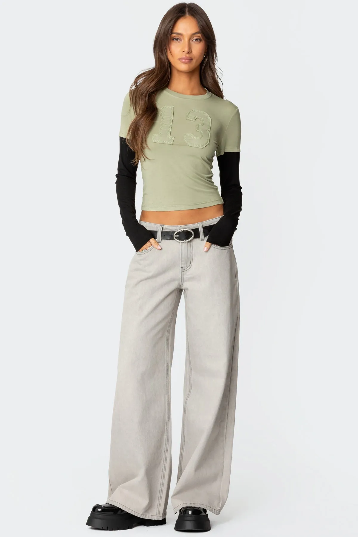 Casey Low Rise Baggy Jeans sold by Edikted