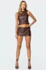 Frances Faux Leather Mini Skort sold by Edikted