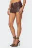 Frances Faux Leather Mini Skort sold by Edikted