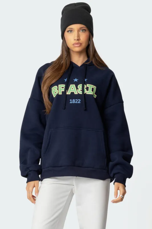 Brasil Oversized Hoodie sold by Edikted