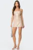 Backless Sequin Cowl Neck Mini Dress sold by Edikted