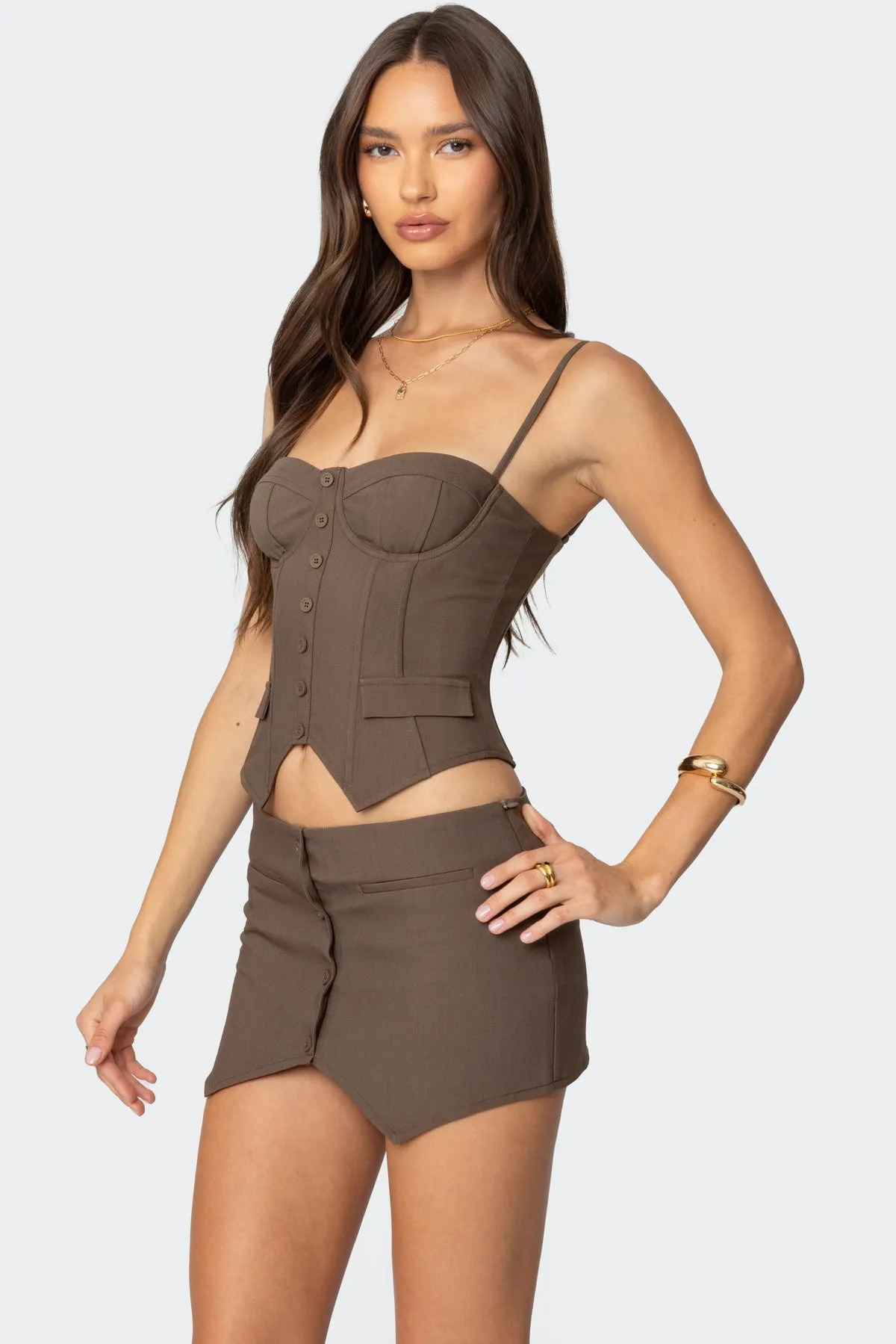 Ellis Buttoned Up Corset sold by Edikted product image thumbnail 4