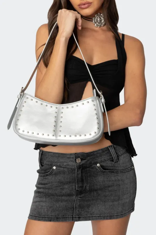 Studded Metallic Bag made by Edikted