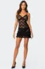 Luciane Lacey Mesh Mini Dress sold by Edikted