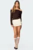 Glenn Fold Over Cable Knit Sweater sold by Edikted