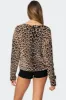 Leopard Printed V Neck Cardigan sold by Edikted