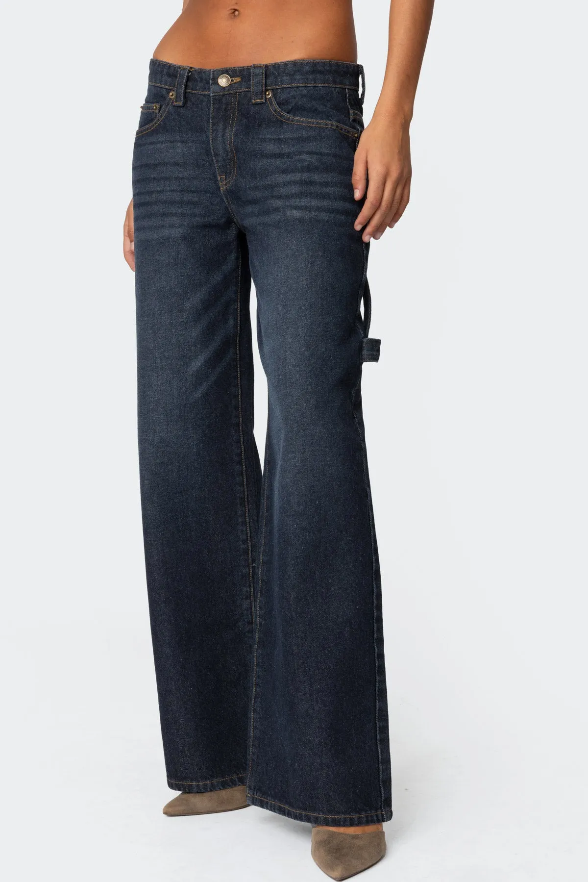 Carpenter Low Rise Baggy Jeans sold by Edikted product image thumbnail 4