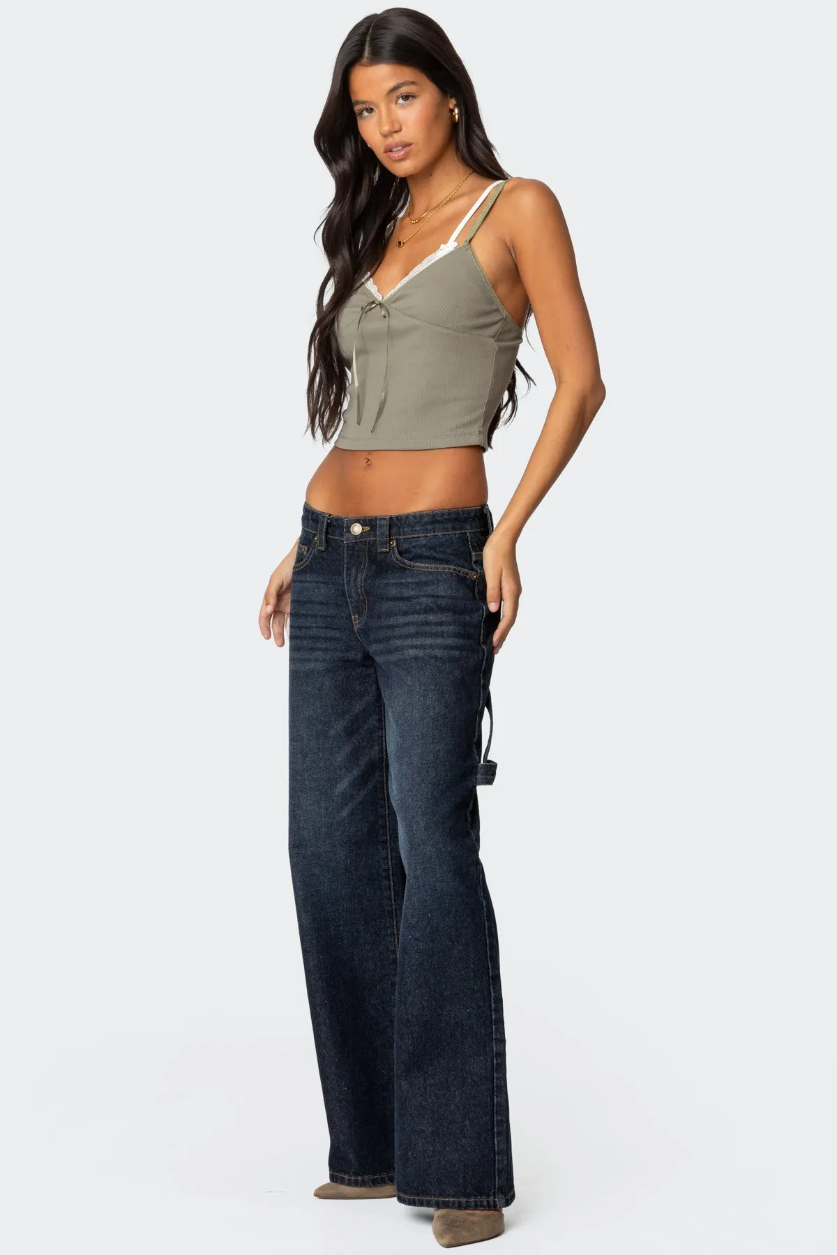 Carpenter Low Rise Baggy Jeans sold by Edikted product image thumbnail 3