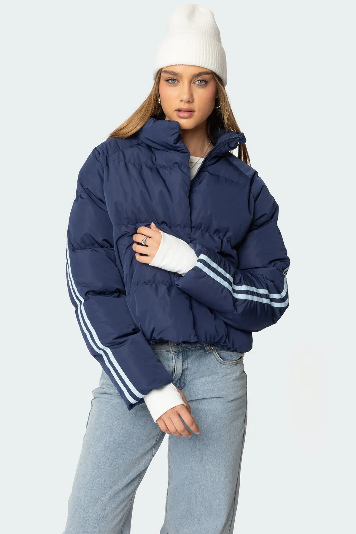 Sherry Side Striped Puffer Jacket sold by Edikted product image thumbnail 3