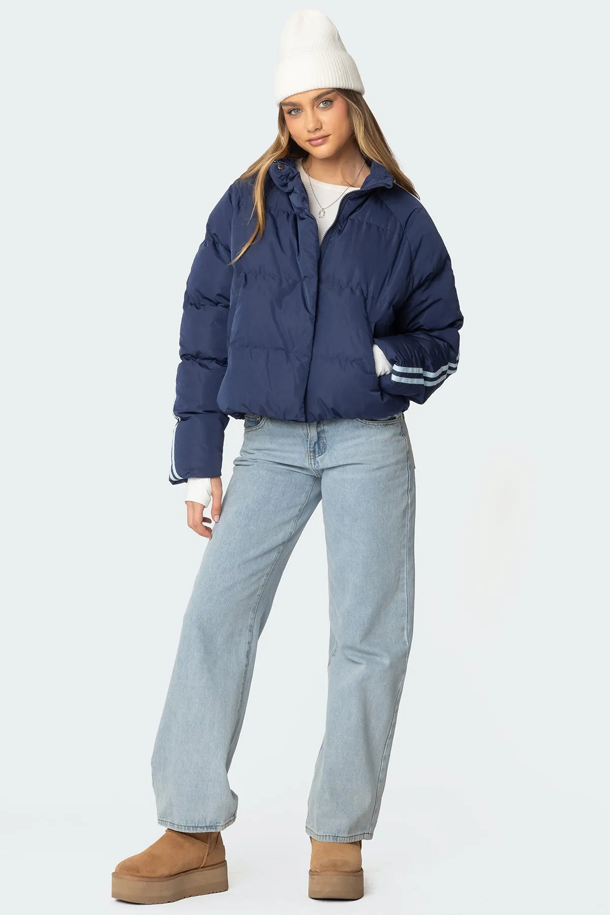 Sherry Side Striped Puffer Jacket sold by Edikted product image thumbnail 2