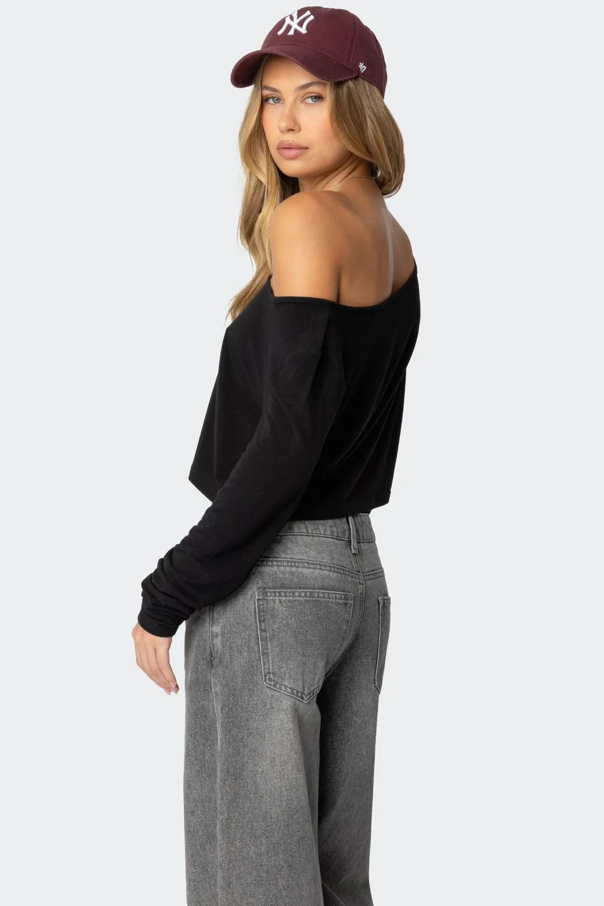 Cropped Off Shoulder Top sold by Edikted product image thumbnail 5