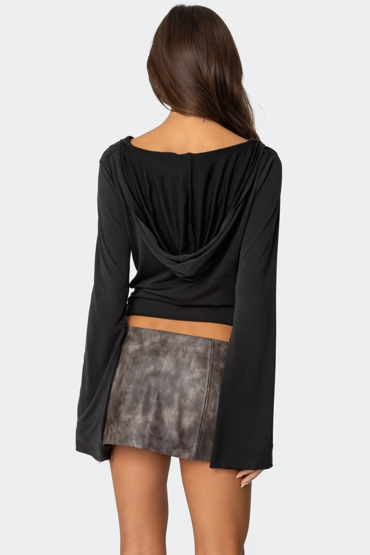 Nira Hooded Cowl Neck Top sold by Edikted product image thumbnail 4