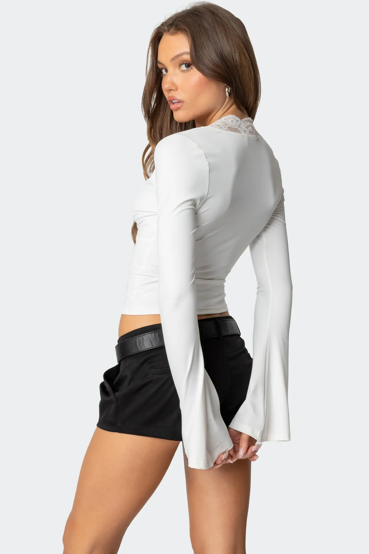 Tina Lacey Plunge Neck Top sold by Edikted product image thumbnail 4